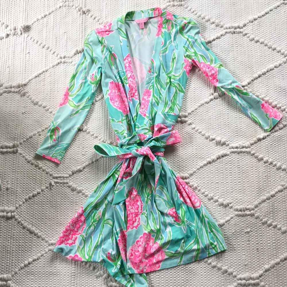 Lilly Pulitzer Hydrangea Wrap Dress